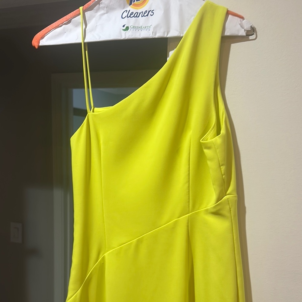 Yellow Asymmetrical One-Shoulder Cocktail Dress- Perfect for Formal or Prom